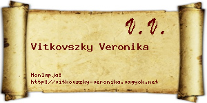 Vitkovszky Veronika névjegykártya